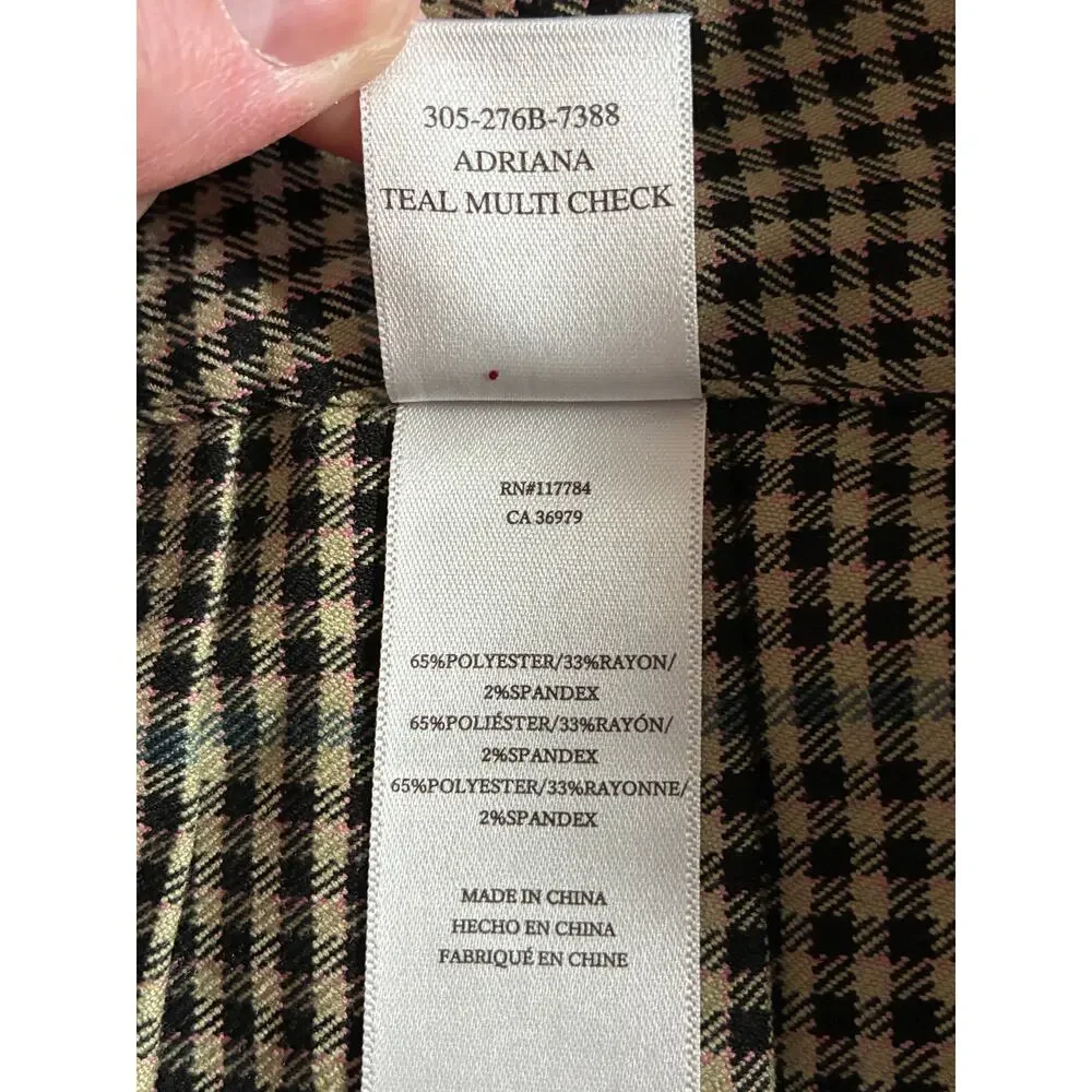 Rails Adriana Micro Check Plaid Mini Wrap Skirt, Size 10